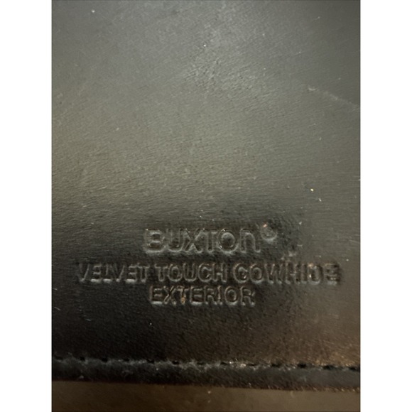 Buxton Velvet Touch Cowhide Black Leather Portfolio Notepad Binder 12.5"x10.5" - Picture 2 of 16